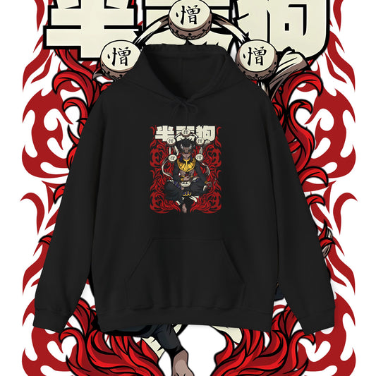 Hantengu Demon Slayer Moon Hoodie | 100% Cotton Anime Streetwear