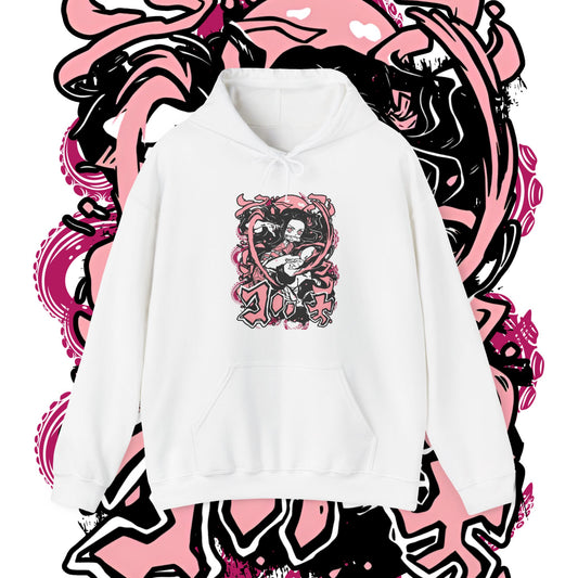 Nezuko Kamado Waifu Hoodie | Demon Slayer Art | 100% Cotton Anime Hoodie