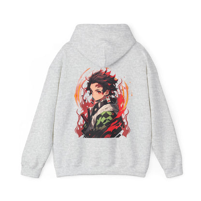 Tanjiro Kamado Back Print Hoodie – 100% Cotton Demon Slayer Anime Hoodie