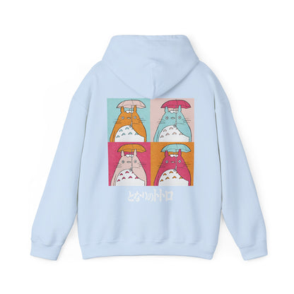 Totoro Aesthetic Art Collage Back Print Hoodie – 100% Cotton Studio Ghibli Inspired Hoodie