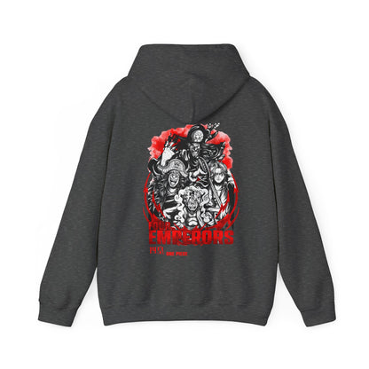 Four Emperors One Piece Back Print Hoodie – 100% Cotton Anime Pullover Featuring Yonko Legends