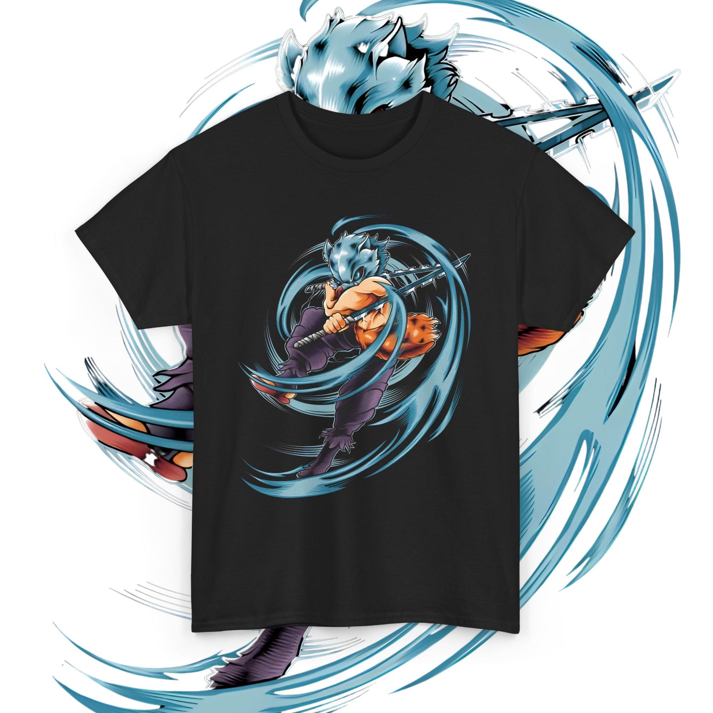 Inosuke Boar Sword Fury T-Shirt | Demon Slayer | 100% Cotton Anime Tee