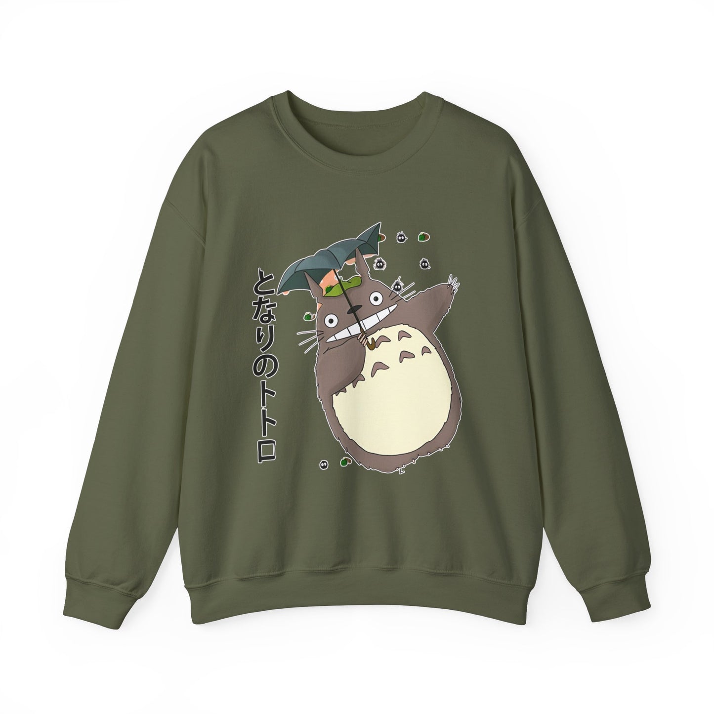 Totoro Funny Face Sweatshirt – 100% Cotton Cute Studio Ghibli Sweater for Anime Fans