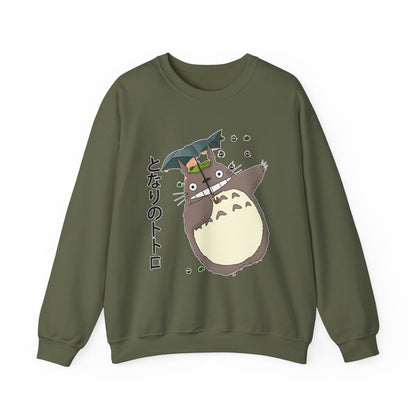 Totoro Funny Face Sweatshirt – 100% Cotton Cute Studio Ghibli Sweater for Anime Fans