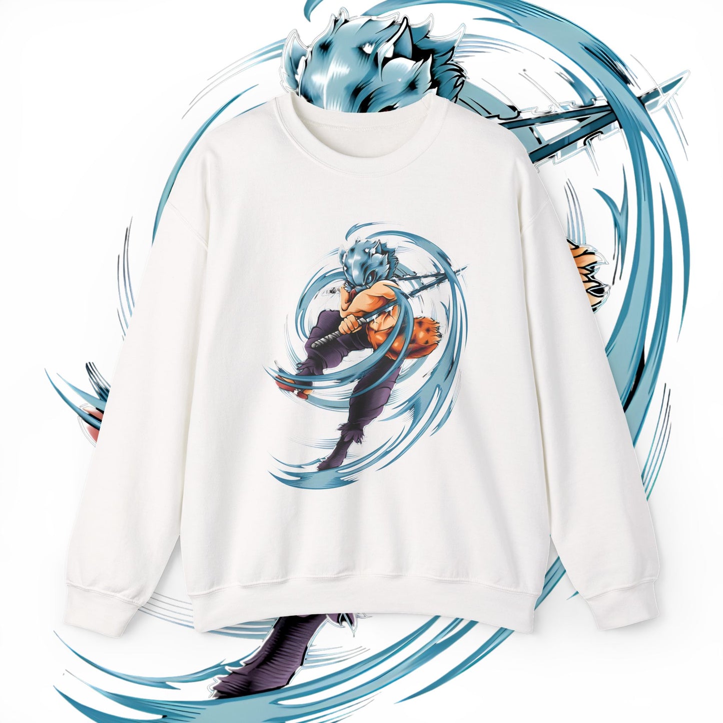 Inosuke Boar Sword Fury Sweatshirt | Demon Slayer | 100% Cotton Anime Sweater