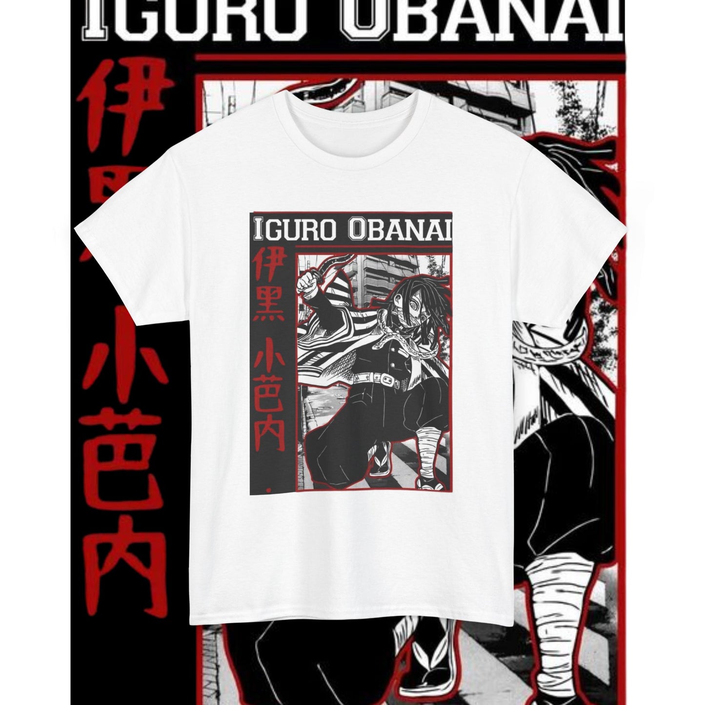 Iguro Obanai T-Shirt | Demon Slayer Serpent Hashira | 100% Cotton Anime Tee