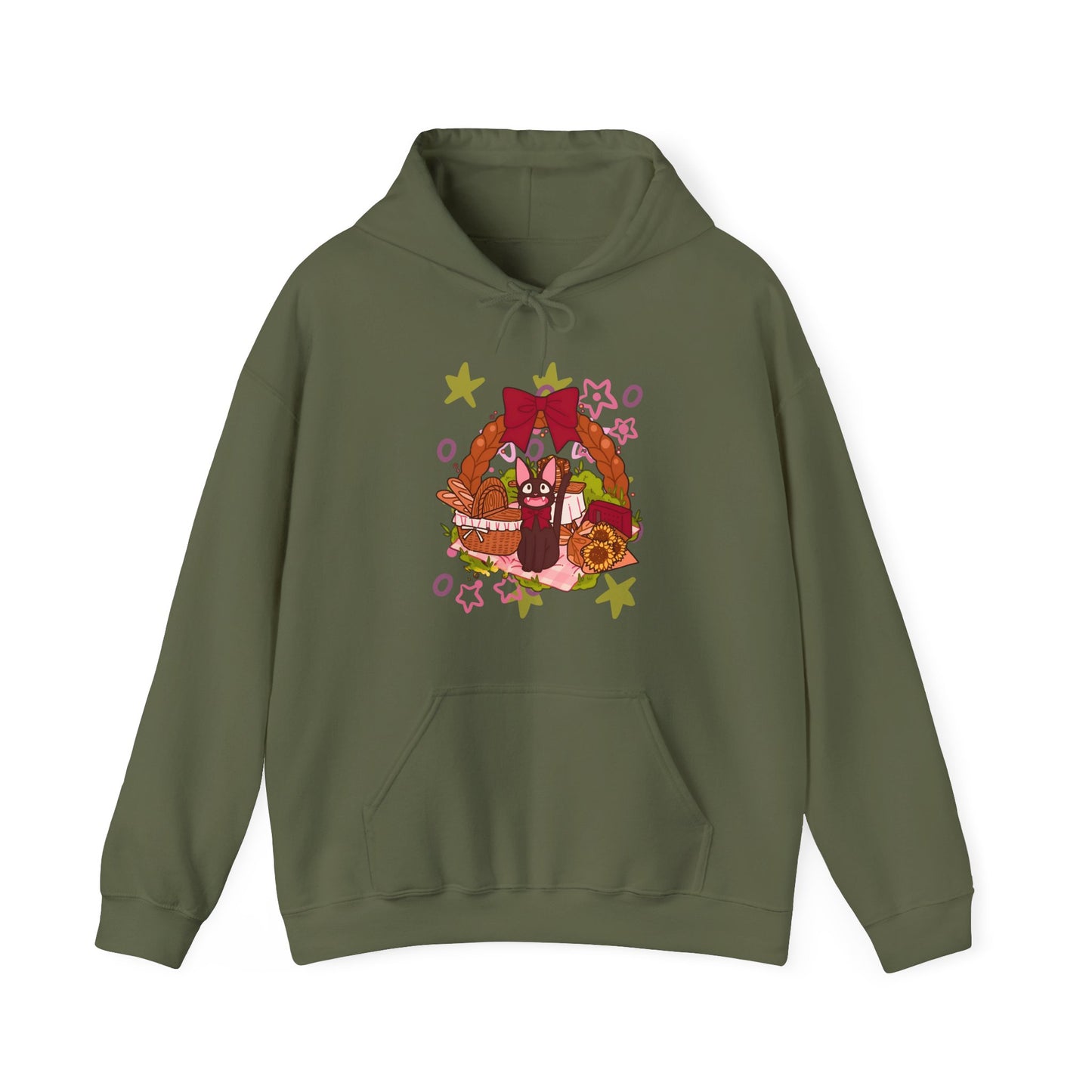 Jiji Cat Gift Hoodie – 100% Cotton Studio Ghibli Inspired Anime Hoodie for Fans