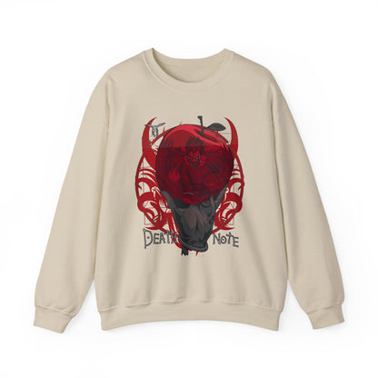 Death Note Apple Sweatshirt – 100% Cotton Anime Pullover Featuring Ryuk’s Red Apple