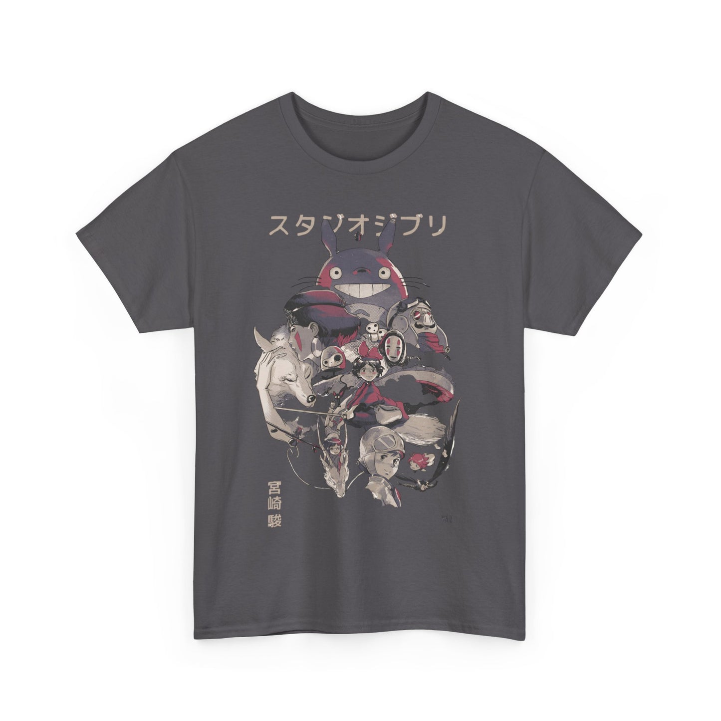 Studio Ghibli Characters T-Shirt 100% Cotton | Anime Canvas Art Tee