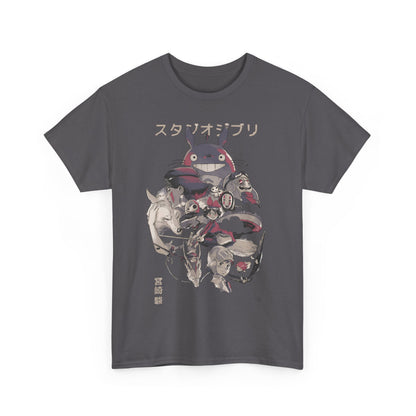 Studio Ghibli Characters T-Shirt 100% Cotton | Anime Canvas Art Tee