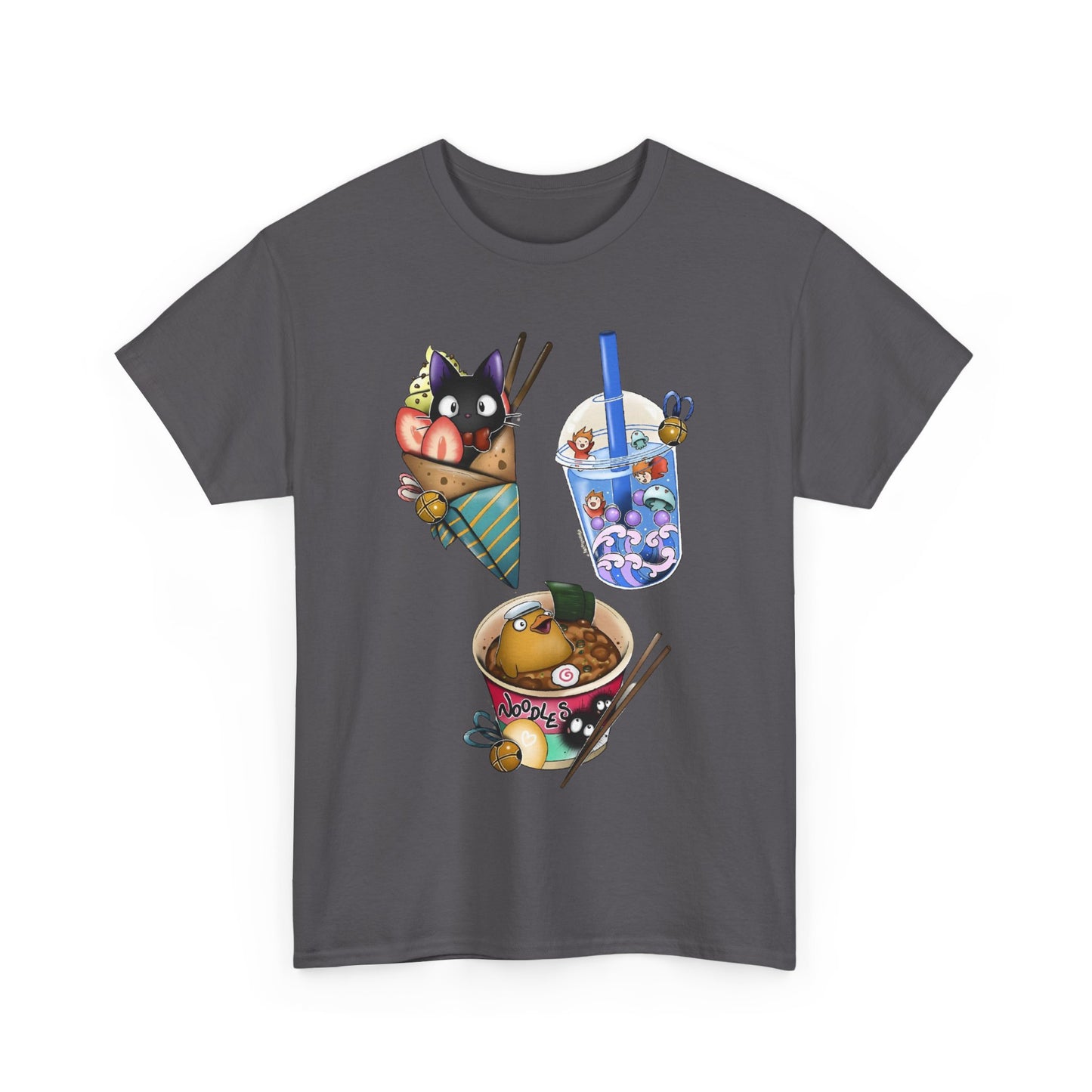 Studio Ghibli Food T-Shirt – 100% Cotton Anime Tee with Iconic Ghibli Dishes