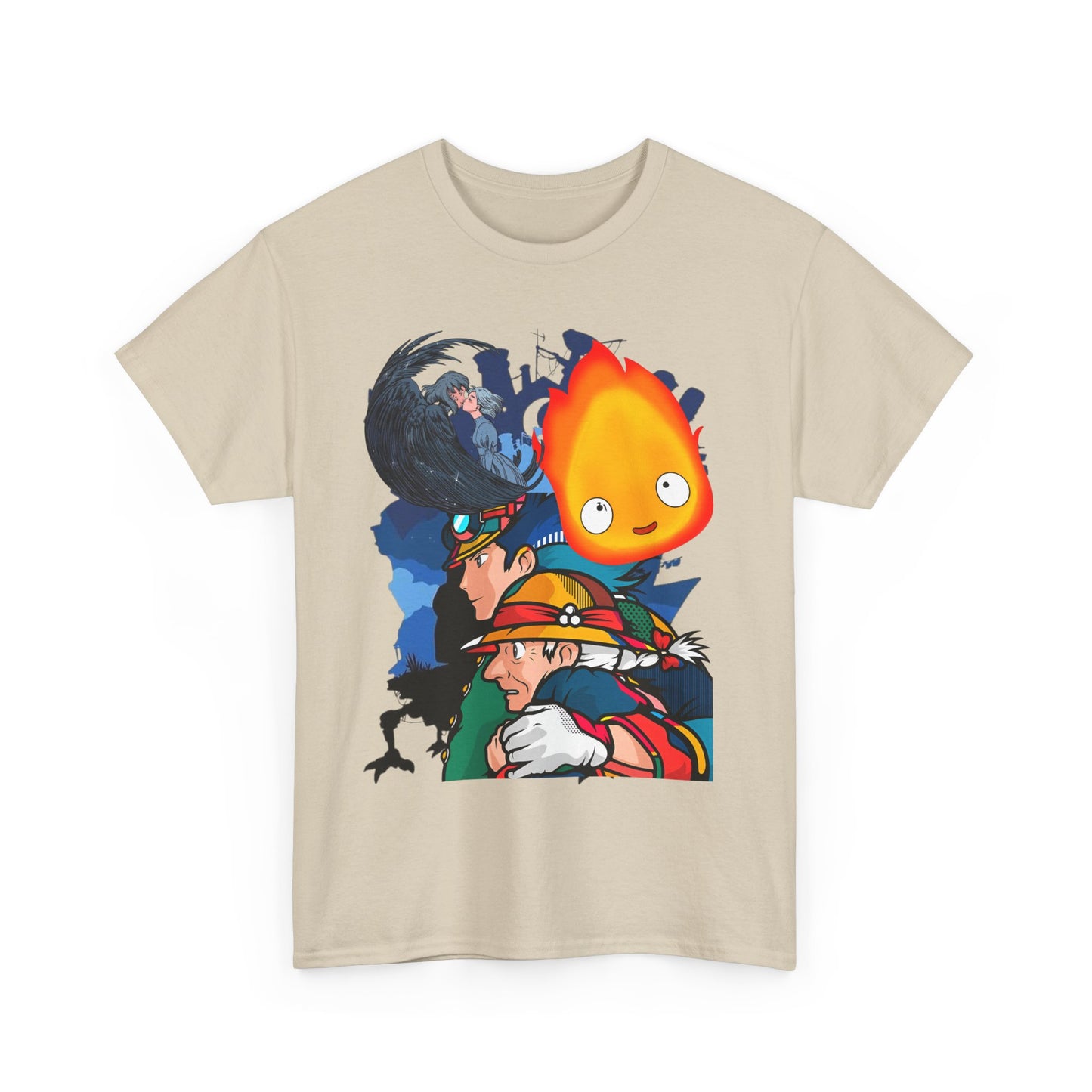 Howl’s Moving Castle T-Shirt 100% Cotton | Studio Ghibli Anime Colors Tee