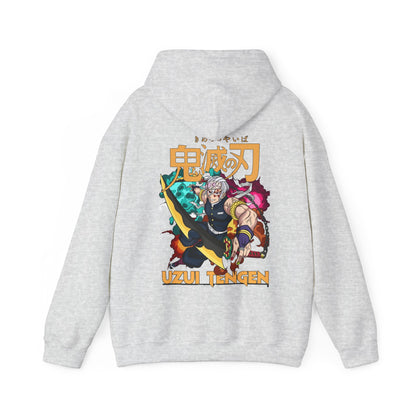 Uzui Tengen Back Print Hoodie – 100% Cotton Demon Slayer Anime Pullover for Kimetsu no Yaiba Fans