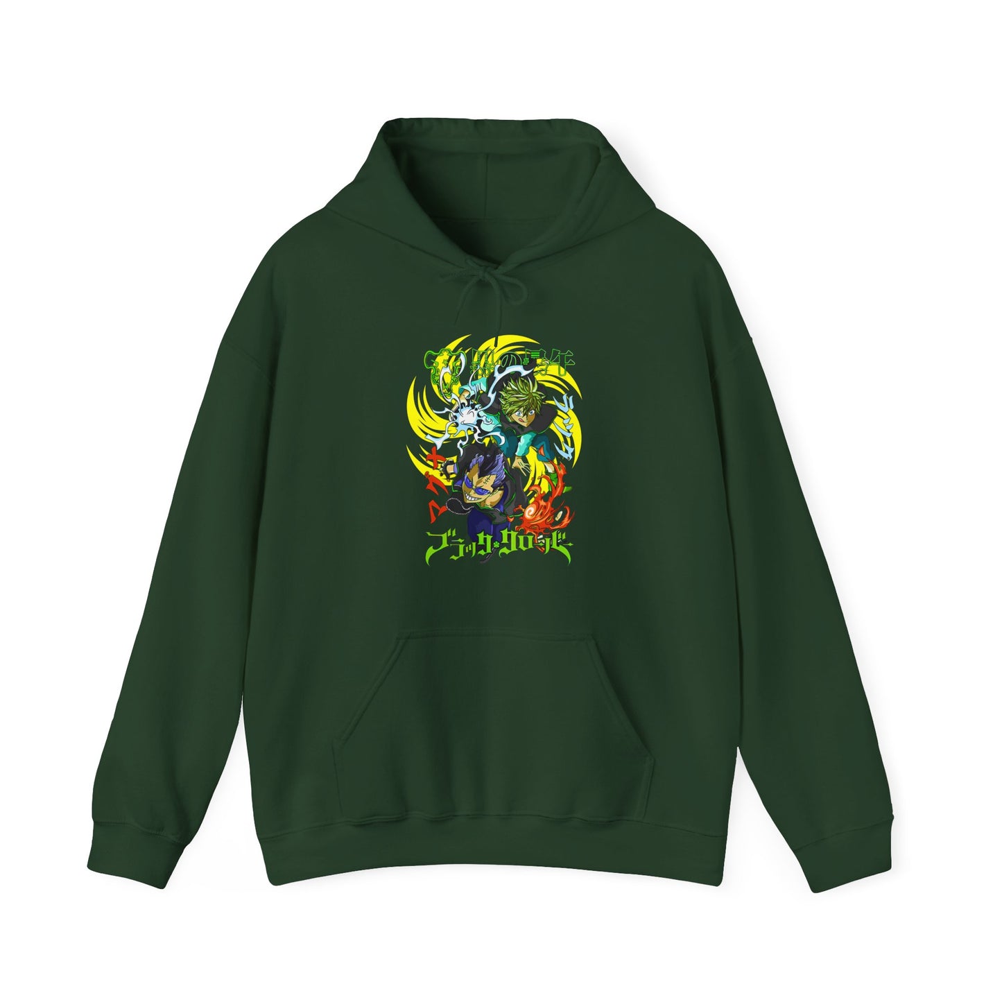 Magna and Luck Black Clover Hoodie – 100% Cotton Anime Pullover for Black Bulls Fans