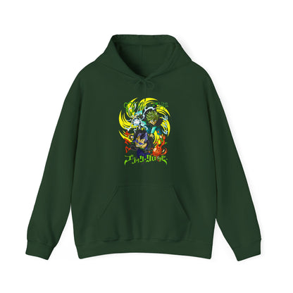 Magna and Luck Black Clover Hoodie – 100% Cotton Anime Pullover for Black Bulls Fans