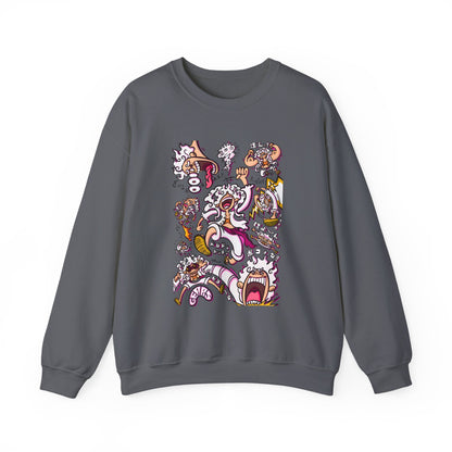 Funny Luffy One Piece Sweatshirt – 100% Cotton Anime Pullover for Straw Hat Fans