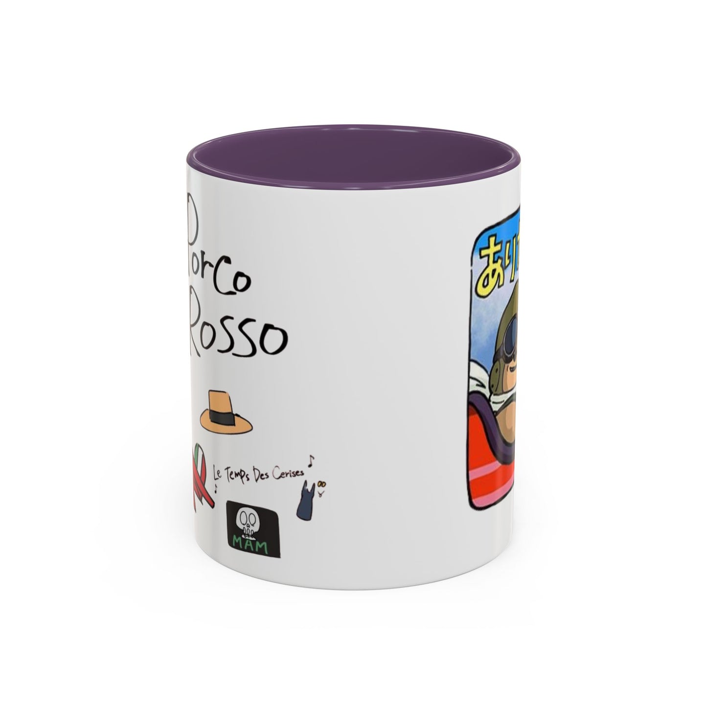 Porco Rosso Tribute Accent Mug – Studio Ghibli Anime Coffee Cup – 11oz & 15oz Ceramic Gift