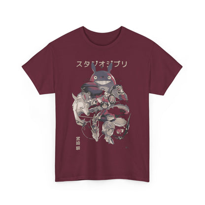 Studio Ghibli Characters T-Shirt 100% Cotton | Anime Canvas Art Tee