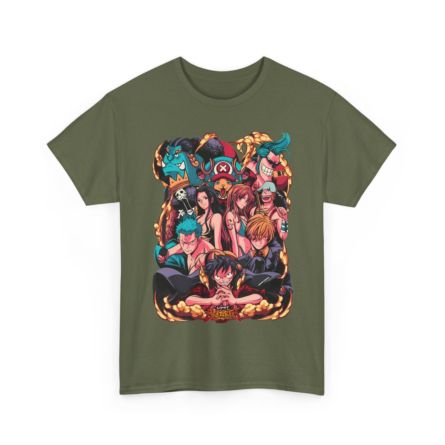 One Piece Characters T-Shirt – 100% Cotton Anime Tee Featuring Straw Hat Crew