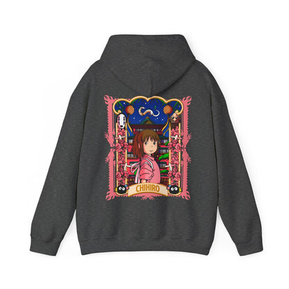 Spirited Away Chihiro Back Print Hoodie – 100% Cotton Studio Ghibli Hoodie for Anime Fans