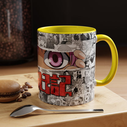 Yuno Gasai Accent Handle Mug – Future Diary Anime Cup – 11oz & 15oz Ceramic Gift for Yandere Fans
