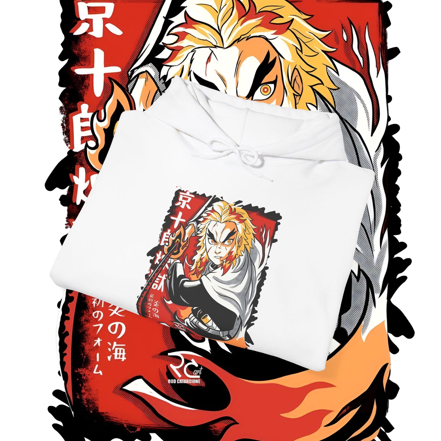 Rengoku Flame Hashira Hoodie | Demon Slayer | 100% Cotton Anime Hoodie