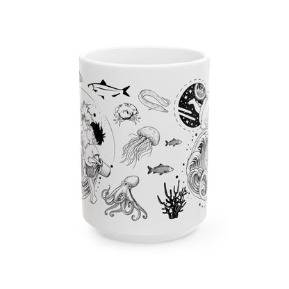 Ponyo World Sea Mug – Studio Ghibli Ocean Fantasy Cup 11oz & 15oz – Cute Anime Coffee Gift for Fans
