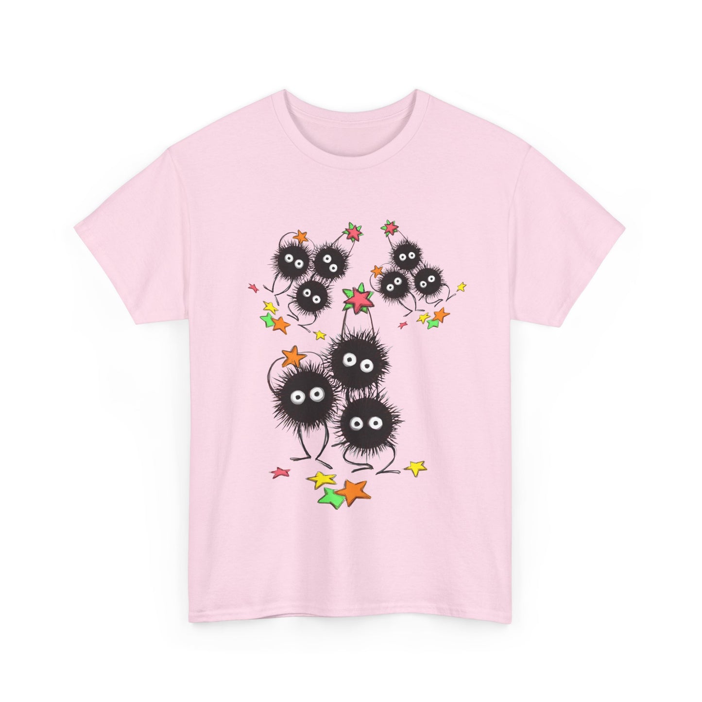 Soot Sprites Fantasy T-Shirt – 100% Cotton Studio Ghibli-Inspired Anime Tee for Fans
