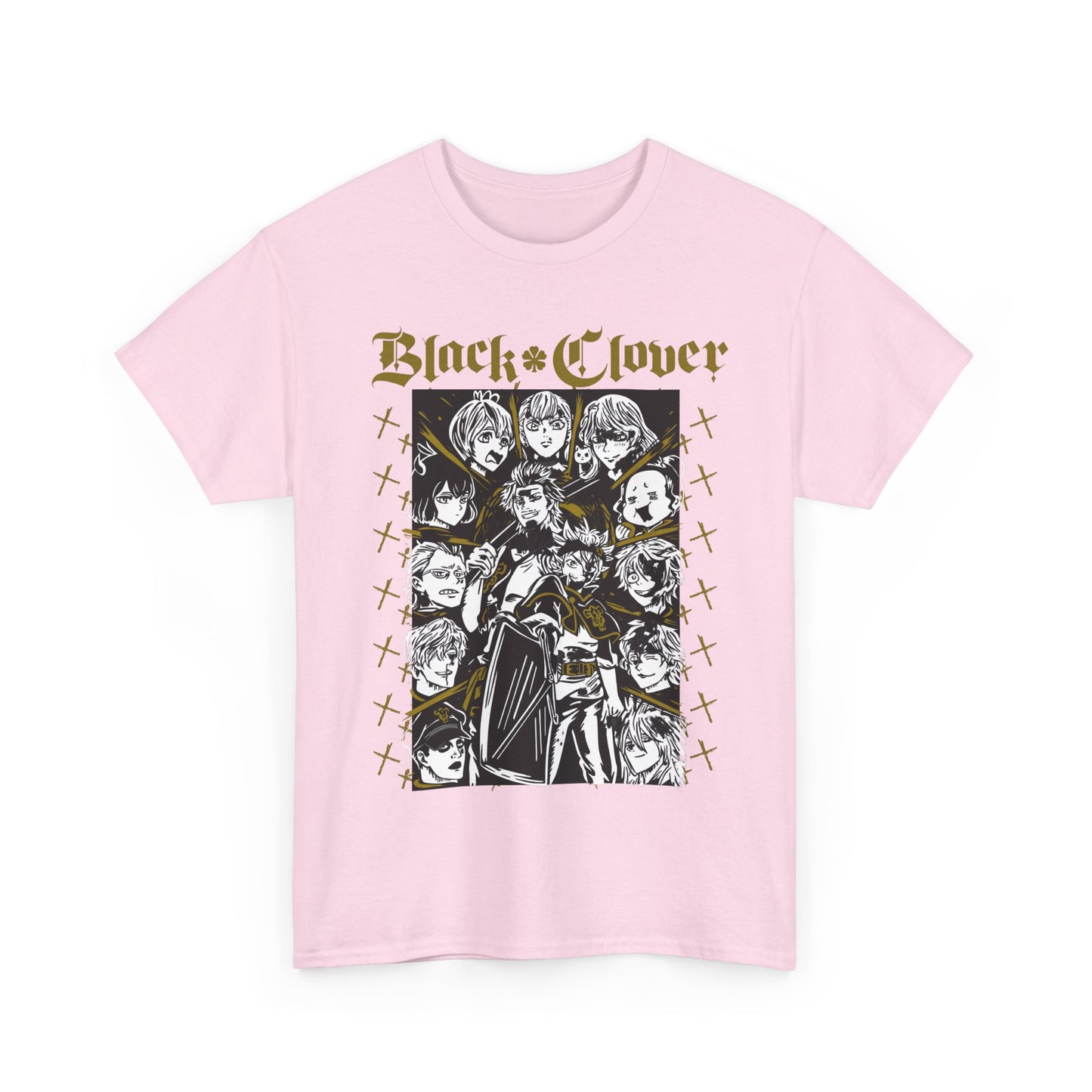 Black Clover Characters T-Shirt – 100% Cotton Anime Tee – Asta Yuno Noelle Shirt for Anime Fans