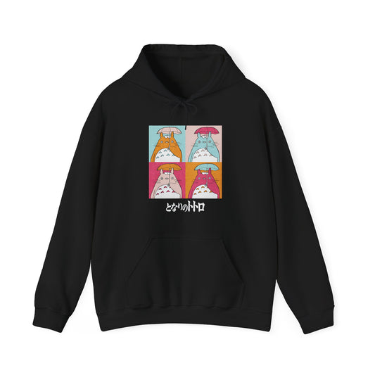 Totoro Aesthetic Art Collage Hoodie – 100% Cotton Studio Ghibli Anime Hoodie