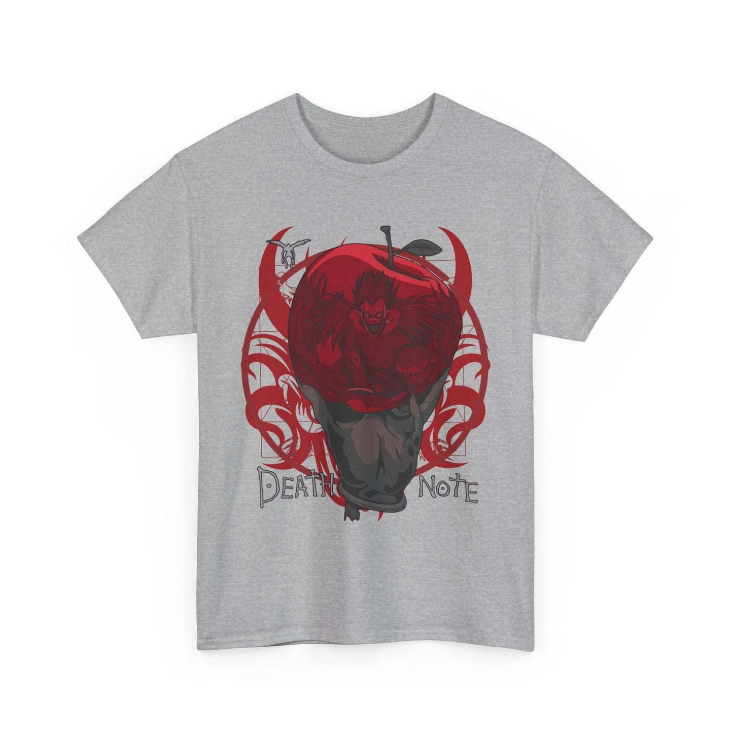 Death Note Apple T-Shirt – 100% Cotton Anime Tee Featuring Ryuk’s Iconic Red Apple
