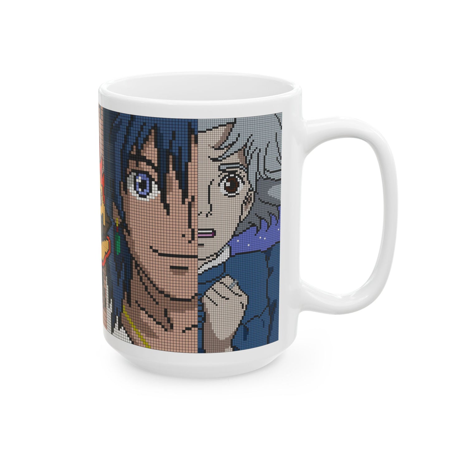 Howl's Moving Castle Pixel Art Mug – Studio Ghibli Coffee Cup 11oz & 15oz – Retro Anime Gift for Fans