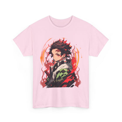 Tanjiro Kamado Demon Slayer T-Shirt – 100% Cotton Anime Tee for Kimetsu no Yaiba Fans