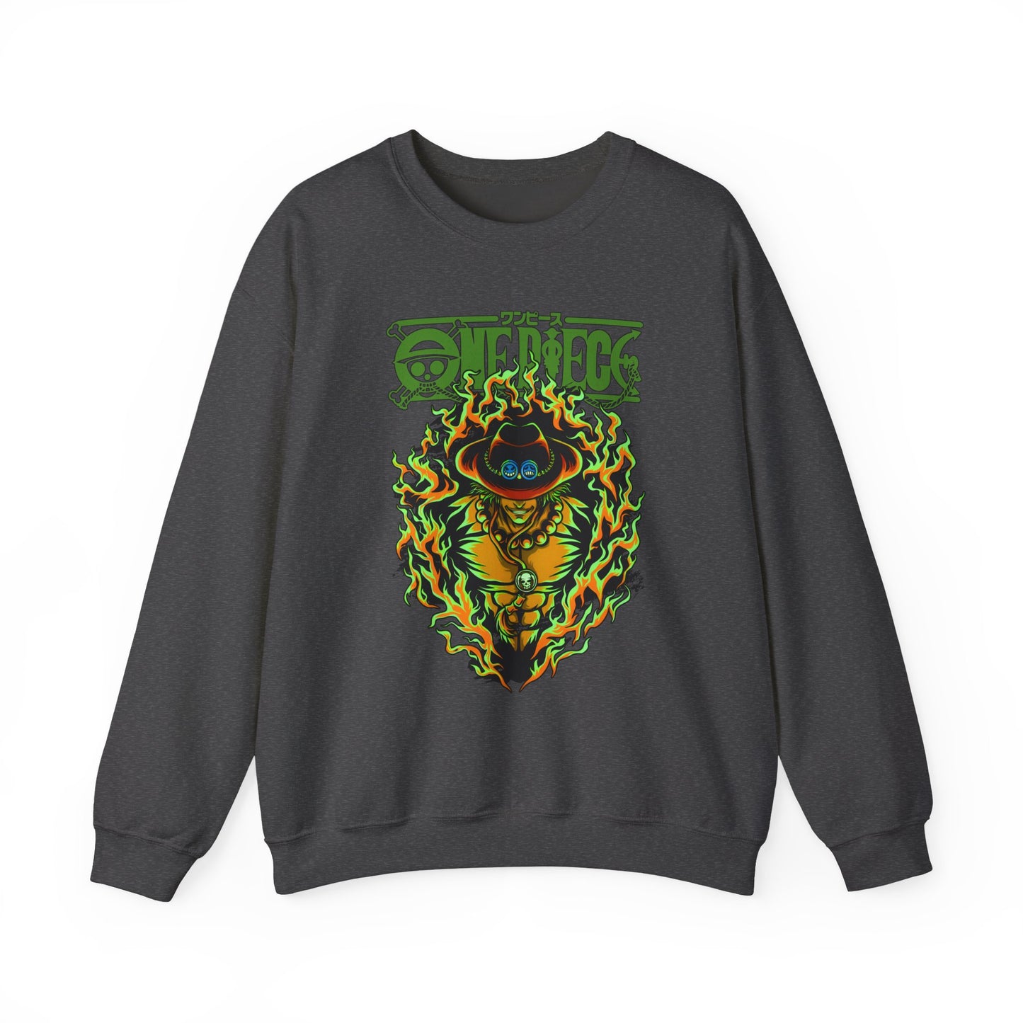 Portgas D. Ace One Piece Sweatshirt – 100% Cotton Anime Pullover for Fire Fist Fans