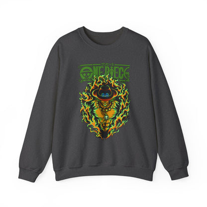 Portgas D. Ace One Piece Sweatshirt – 100% Cotton Anime Pullover for Fire Fist Fans