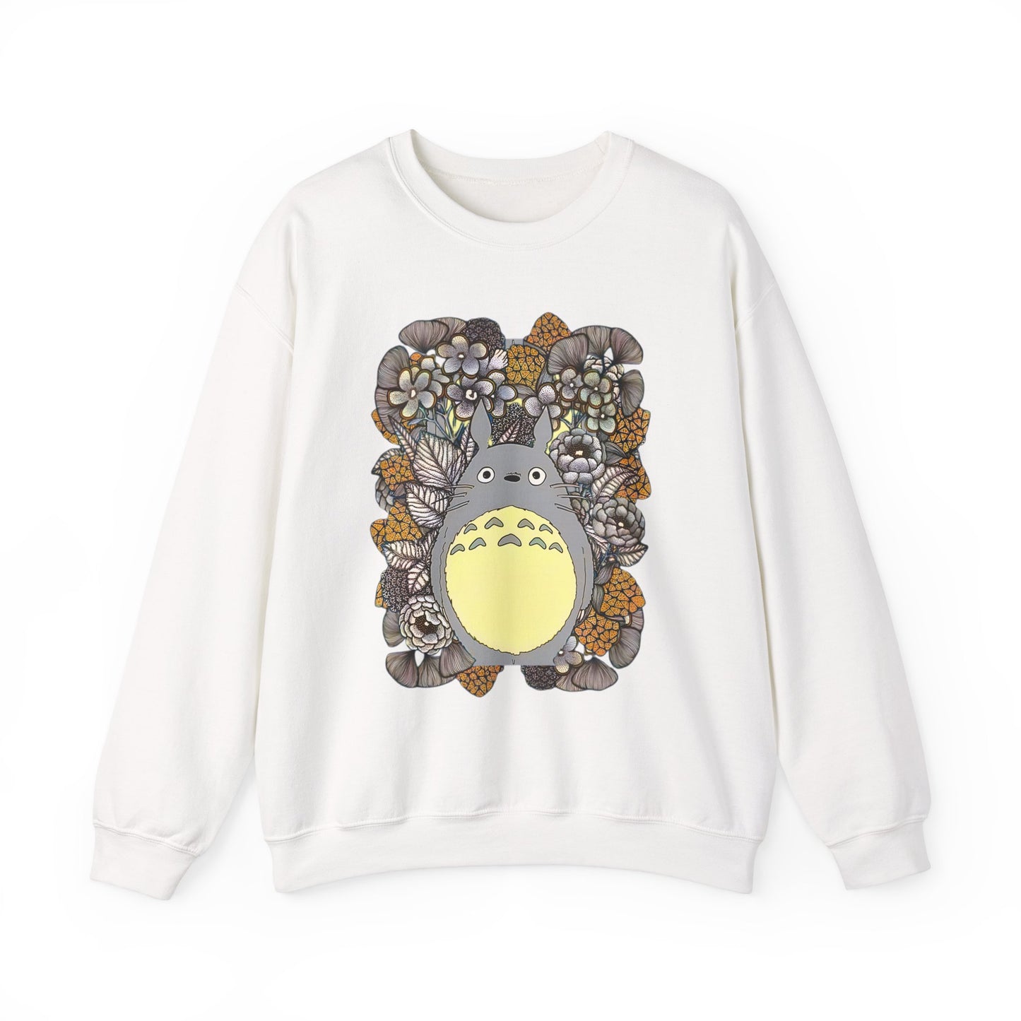 Totoro Plants Sweatshirt – 100% Cotton Studio Ghibli Pullover with Totoro and Nature Design