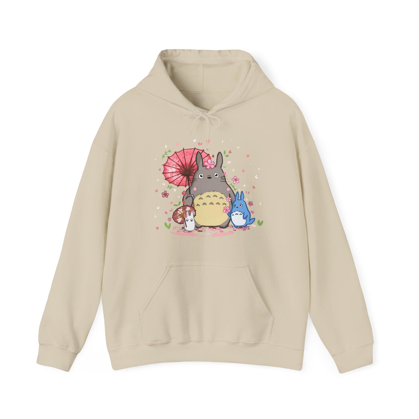 My Neighbor Totoro Studio Ghibli Hoodie – 100% Cotton Gildan 18500 Pullover with Front Print