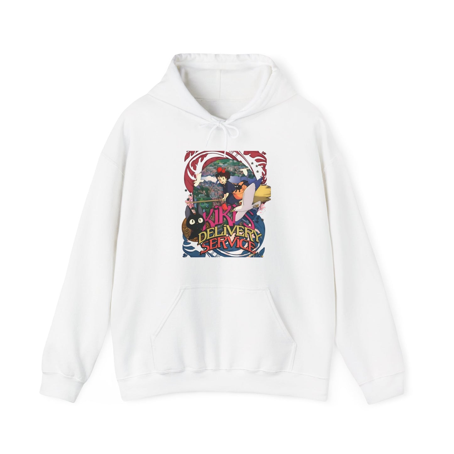 Kiki's Delivery Service Art Hoodie – 100% Cotton Studio Ghibli Anime Pullover for Fans