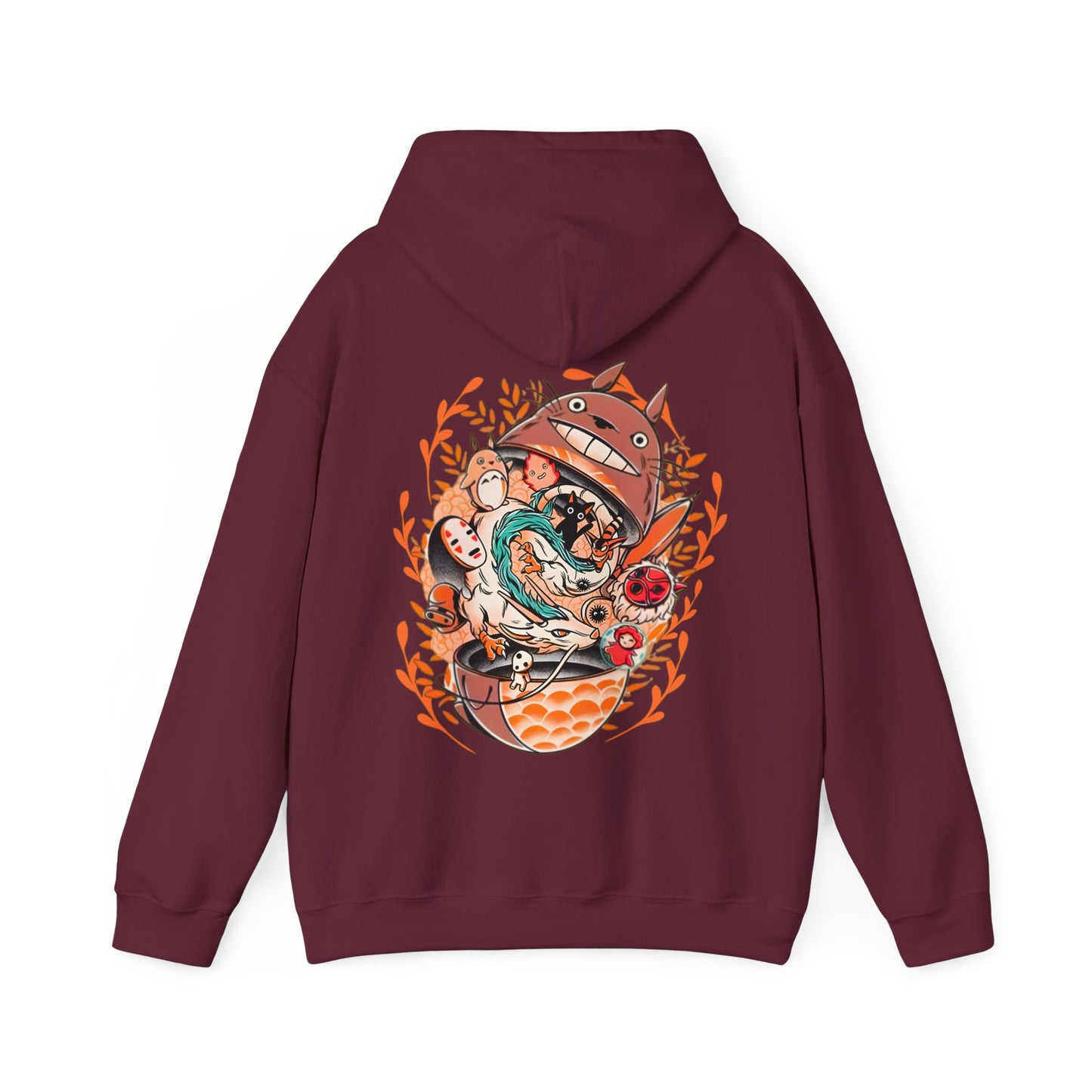 Totoro Matryoshka Back Print Hoodie – 100% Cotton Studio Ghibli Sweatshirt for Anime Fans
