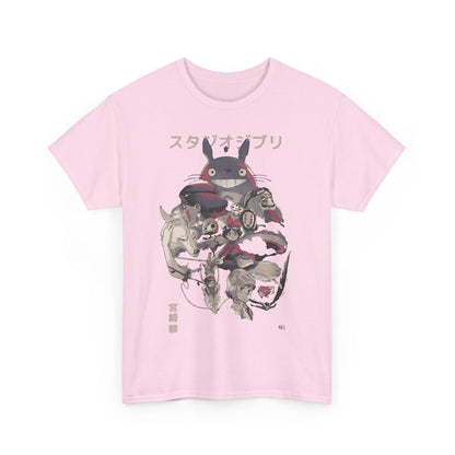 Studio Ghibli Characters T-Shirt 100% Cotton | Anime Canvas Art Tee