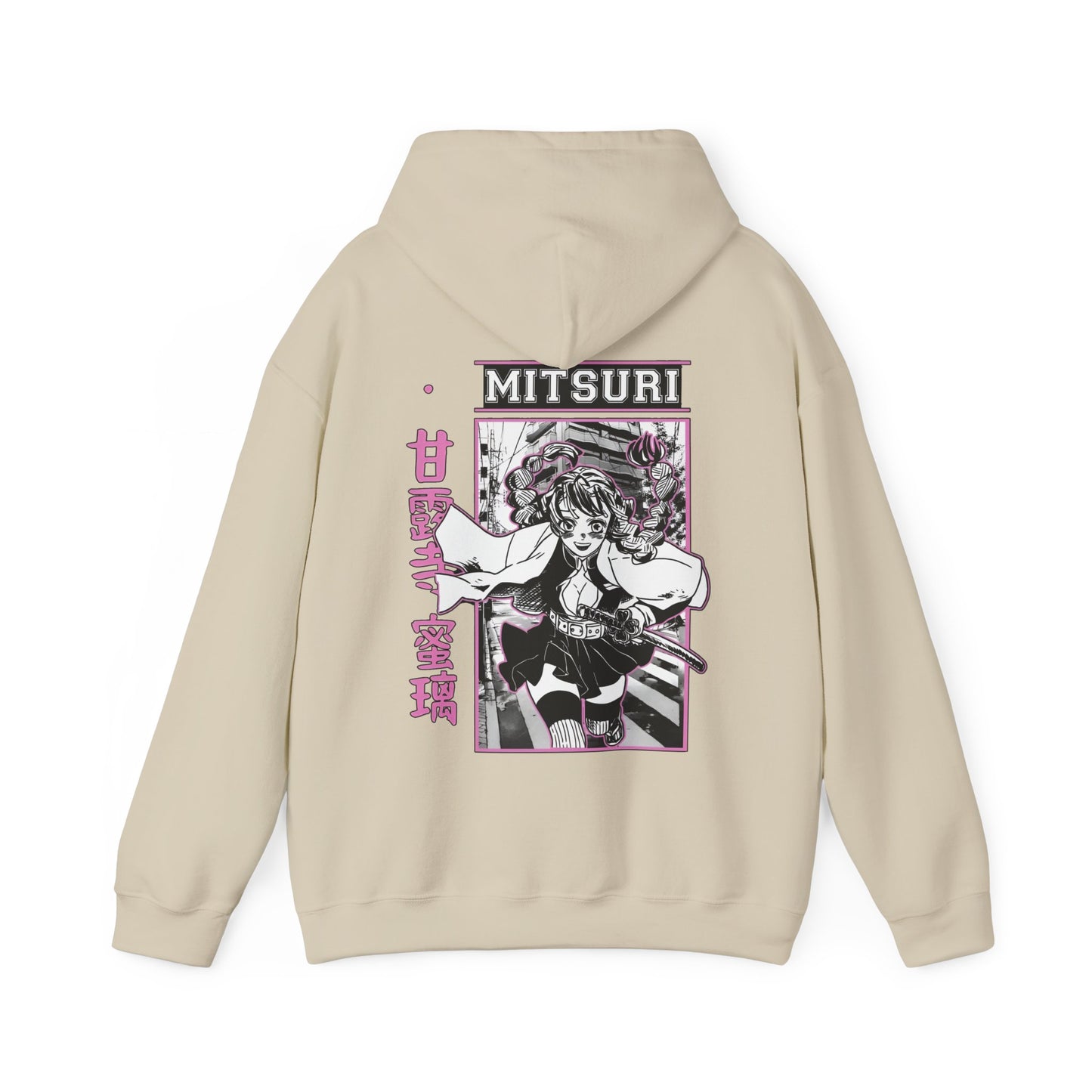 Mitsuri Kanroji Demon Slayer Back Print Hoodie – 100% Cotton Anime Pullover for Fans