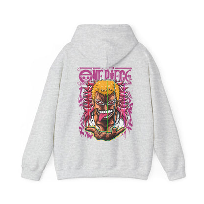 Donquixote Doflamingo Back Print Hoodie – One Piece Anime Sweatshirt – 100% Cotton