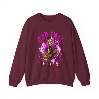 God Enel One Piece Sweatshirt – 100% Cotton Anime Pullover Featuring Thunder God of Skypiea