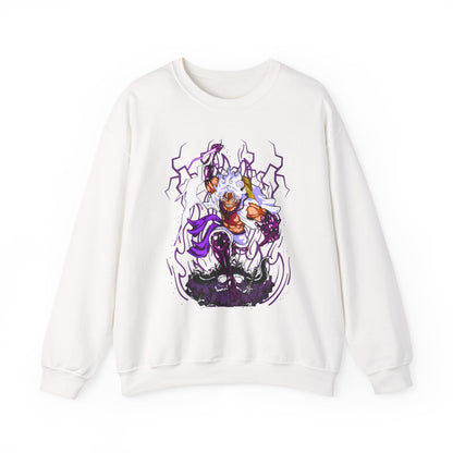 Luffy Gear 5 One Piece Sweatshirt – 100% Cotton Anime Pullover for Straw Hat Fans