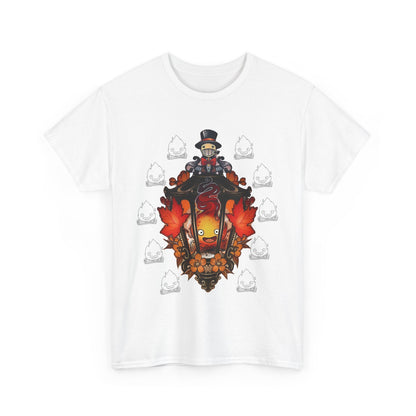 Calcifer T-Shirt – 100% Cotton "Howl's Moving Castle" Studio Ghibli Fire Demon Tee for Anime Fans