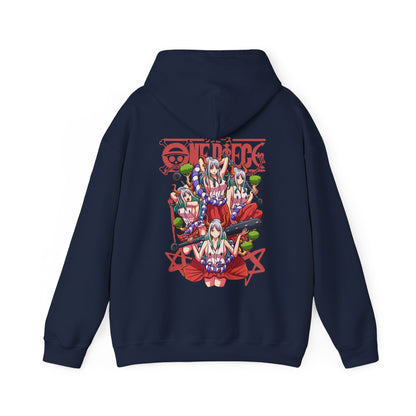 Yamato One Piece Back Print Hoodie – 100% Cotton Wano Arc Anime Hoodie