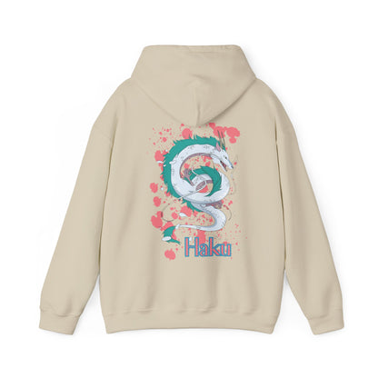 Haku Back Print Hoodie – 100% Cotton Spirited Away Dragon Hoodie | Studio Ghibli Anime Sweater