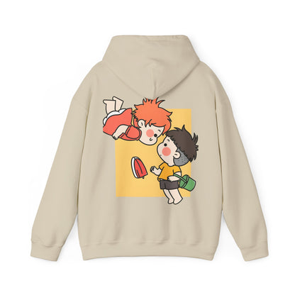 Ponyo & Sosuke Back Print Hoodie – 100% Cotton Gildan 18500 | Studio Ghibli Anime