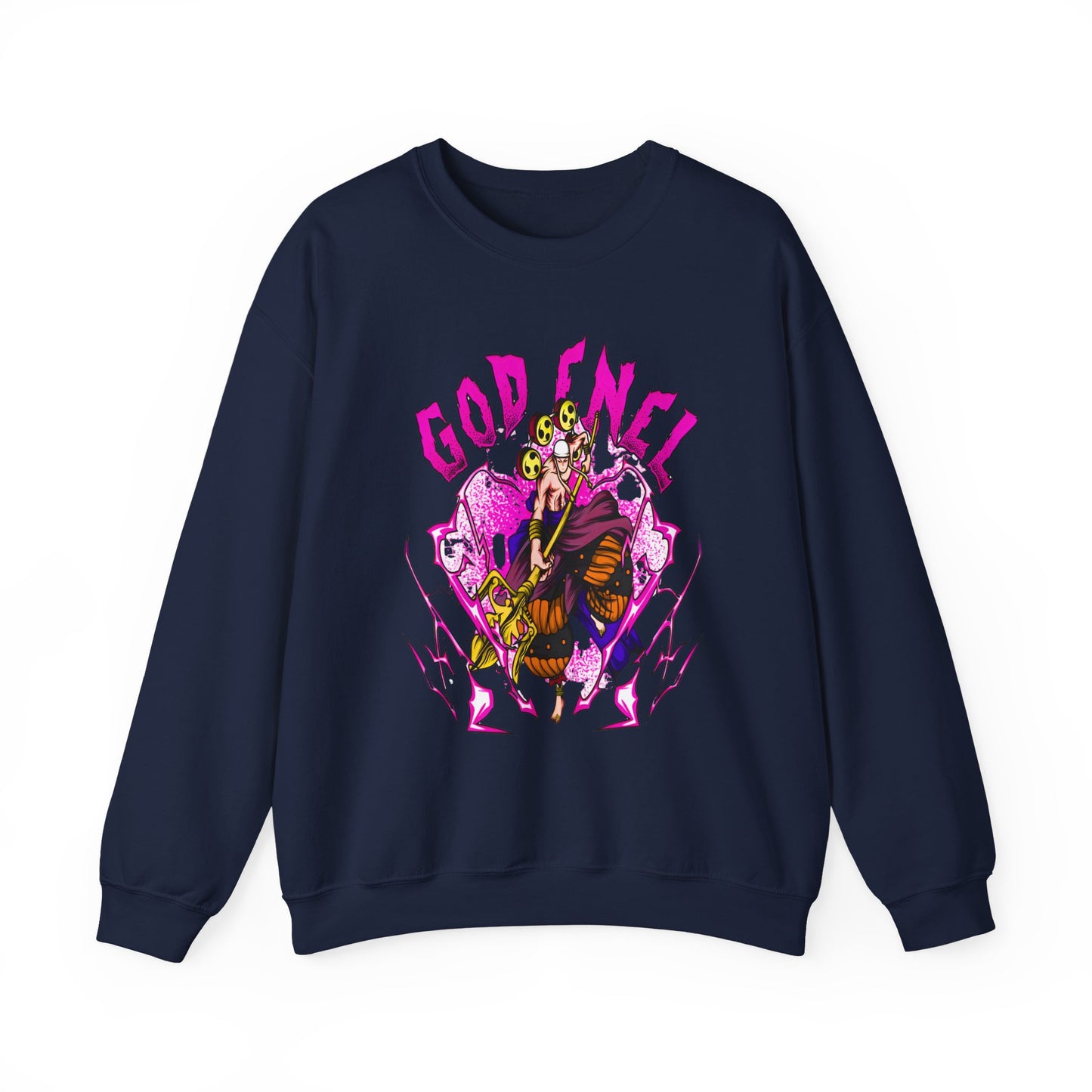 God Enel One Piece Sweatshirt – 100% Cotton Anime Pullover Featuring Thunder God of Skypiea