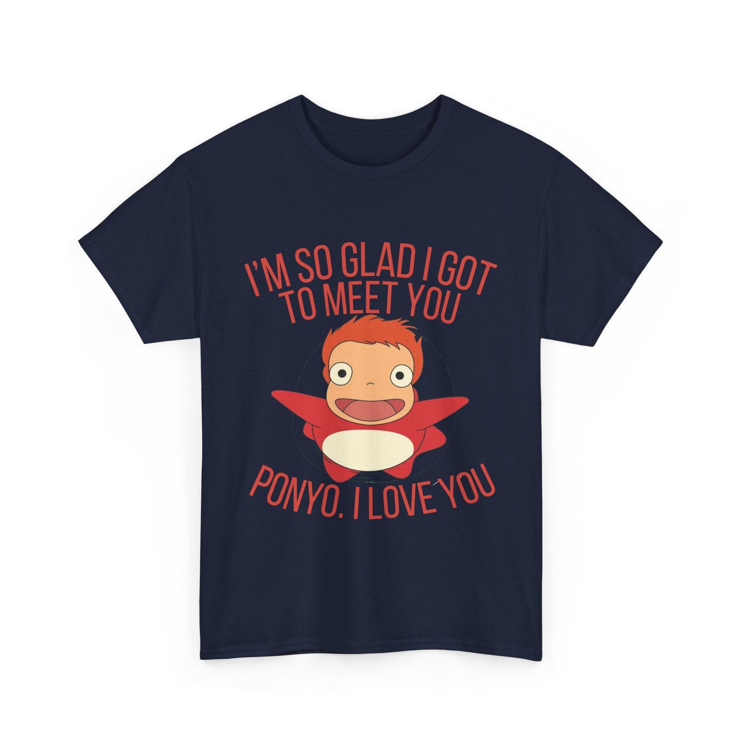 Ponyo Studio Ghibli Art T-Shirt 100% Cotton Anime Tee